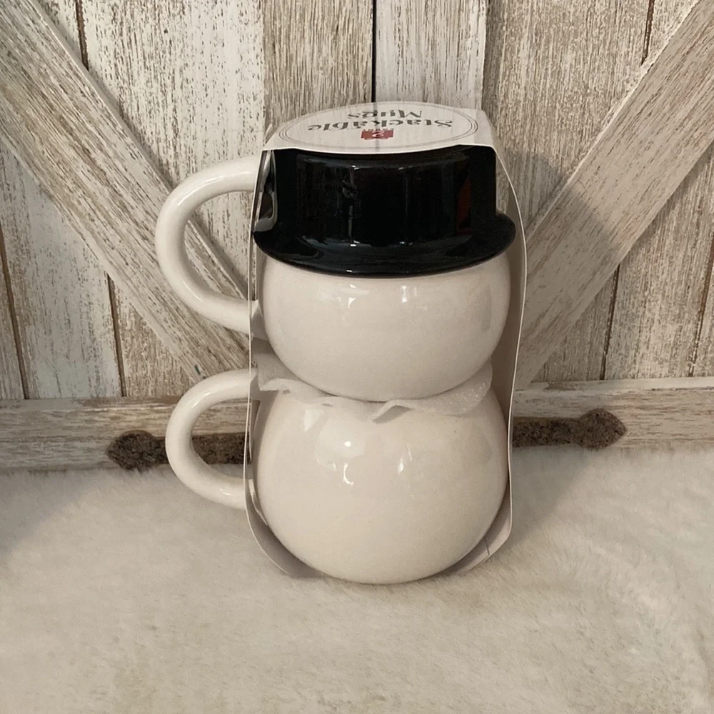 Target BP Christmas 2023 Snowman Stackable Mugs
